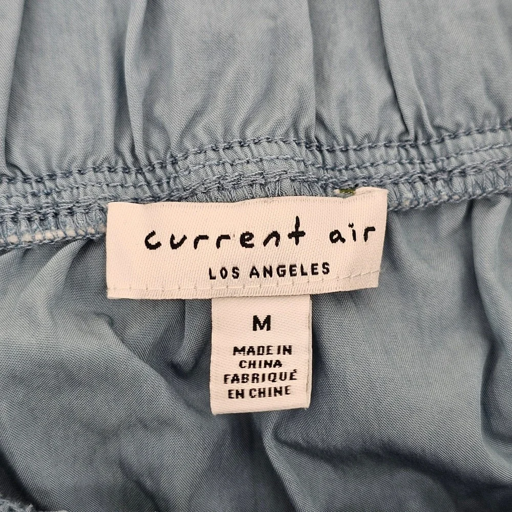 Current Air Midi Skirt Womens M Blue Paperbag Waist Utility Cargo 2350007
